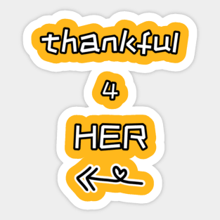 THANKFUL 4 HER COUPLES Heartwarming Series Sticker